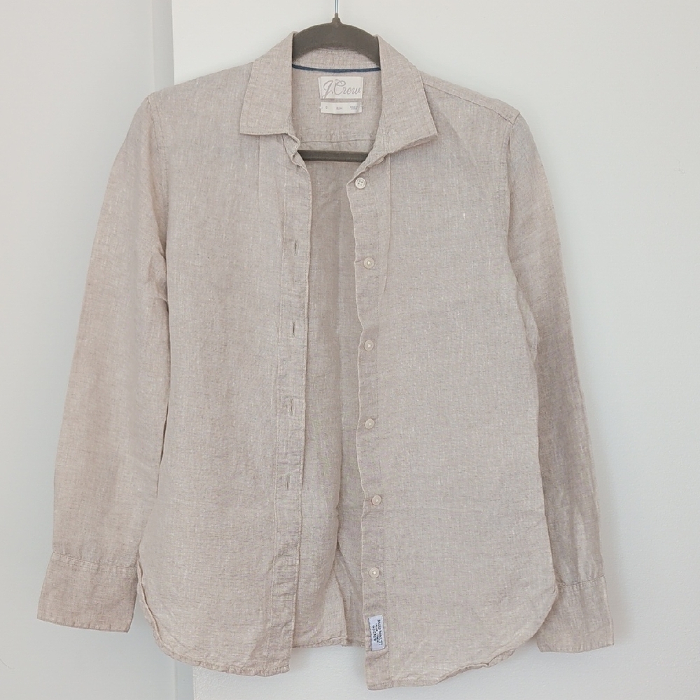 J. Crew Light Tan Casual Button Down Shirt